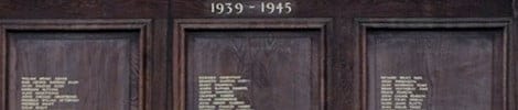 Gedenkstein mit den Namen der Gefallenen von 1939 bis 1945