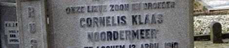 Grafsteen van Cornelis Klaas Noordermeer op begraafplaats