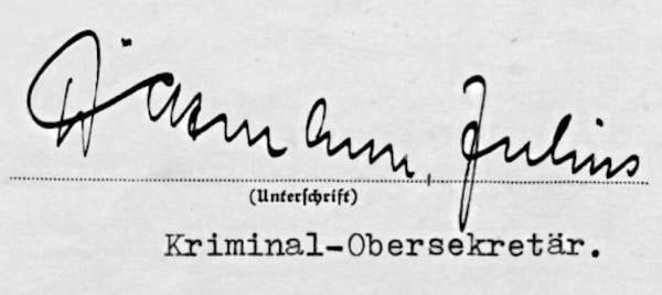 Julius Dettmann Signature
