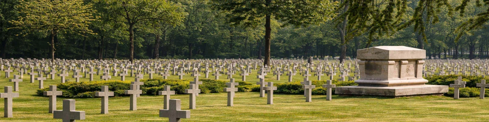 Een stille plek waar duizenden oorlogsslachtoffers worden herdacht en de geschiedenis voelbaar blijft.